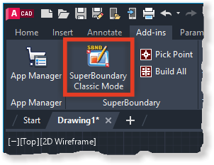 The main window of the SuperBoundary app